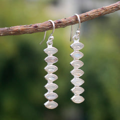 925 Sterling Silver Moonstone Earrings for Women | Handcrafted White Gemstone Jewelry | Classic and Stylish Design |
