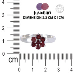 925 Silver Garnet Ring – Deep red garnet, elegant design, timeless sophistication, perfect for women and girls. Luxurious appeal
