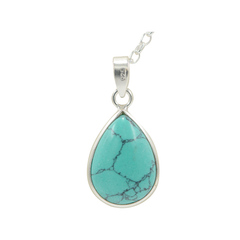 925 Silver Handcrafted Sterling Silver Pendant with Natural Turquoise Stone – Elegant and Unique Jewelry Piece