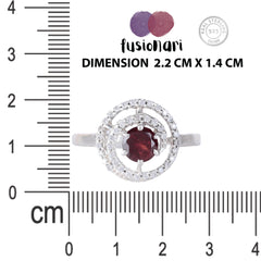 925 Silver Garnet zircon Stone Ring – Deep red garnet, elegant design, timeless sophistication, perfect for women and girls. Luxurious appeal