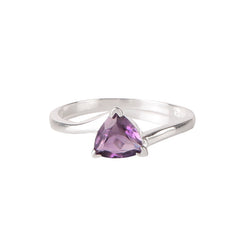 925 Silver Amethyst Ring  Purple Crystal Gemstone Sterling Silver Jewelry, Handcrafted Luxury Women’s Ring for Special Occasions