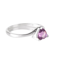 925 Silver Amethyst Ring  Purple Crystal Gemstone Sterling Silver Jewelry, Handcrafted Luxury Women’s Ring for Special Occasions
