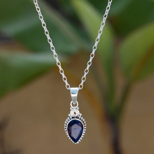 925 Sterling Silver Blue Sapphire Pendant Necklace – Elegant Design with Natural Oval-Cut Gemstones For Women Gift