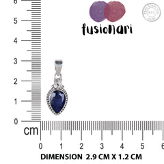 925 Sterling Silver Blue Sapphire Pendant Necklace – Elegant Design with Natural Oval-Cut Gemstones For Women Gift