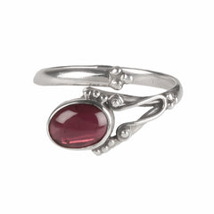 925 Silver Garnet Sterling Silver Ring  Handcrafted Red Gemstone Jewelry, Luxury Gift for Her, Elegant Women’s Ring, Classic Style