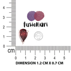 925 Sterling Silver Garnet Earrings for Women | Handcrafted Red Gemstone Jewelry | Classic and Stylish Design | Size 4.2x1.1 cm