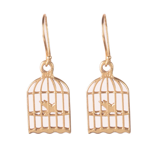 Fusionari 925 Sterling Silver Gold Plated Earrings for Women | Handcrafted Designer Jewelry | Classic and Stylish Design |