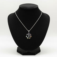 925 Sterling Silver Chakra Pendant without Chain | Seven Stone Healing Jewelry | Colorful Spiritual Accessory