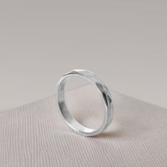 925 Sterling Silver Ring for Women | Handmade White Silver Design | Minimalist Elegant Jewelry | Size 2.2 cm