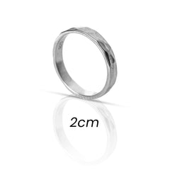 925 Sterling Silver Ring for Women | Handmade White Silver Design | Minimalist Elegant Jewelry | Size 2.2 cm