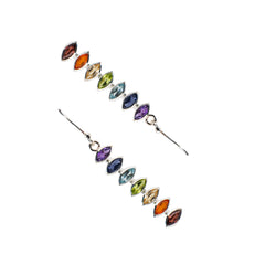 925 Silver Chakra Stone Earrings – Beautiful chakra stones for balance and energy. Perfect gift for women