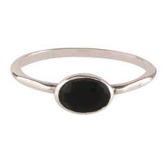 925 Sterling Silver Black Onyx Ring for Women | Elegant Protective Gemstone Jewelry | Daily & Office Wear