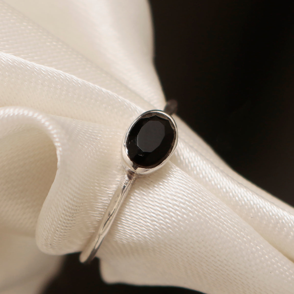 925 Sterling Silver Black Onyx Ring for Women | Elegant Protective Gemstone Jewelry | Daily & Office Wear