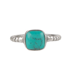 925 Sterling Silver  Turquoise  Ring Boho Gemstone Jewelry, Vibrant Blue Stone Ring, Handcrafted Luxury Gift for Women