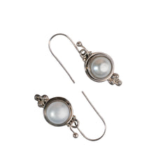 925 Handcrafted Sterling Silver Pearl Earrings for Women – Elegant, Classic Jewelry for Weddings, Parties, and Everyday Wear