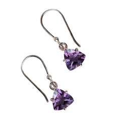 925 Silver Amethyst Earrings – Stunning natural amethyst stones for calming energy. Perfect healing gift for women