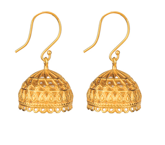 925 Sterling Silver Gold Plated Earrings for Women | Luxury Designer Jewelry | Traditional & Party Wear