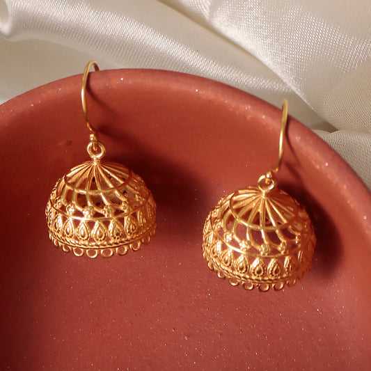 925 Sterling Silver Gold Plated Earrings for Women | Luxury Designer Jewelry | Traditional & Party Wear