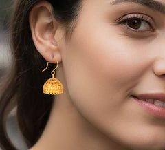 925 Sterling Silver Gold Plated Earrings for Women | Luxury Designer Jewelry | Traditional & Party Wear