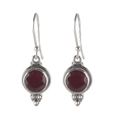 925  Sterling Silver Ruby Earrings for Women | Elegant Red Gemstone Jewelry | Wedding & Party Wear Gift