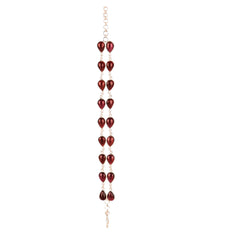 925 Sterling Silver Garnet Bracelet for Women | Gemstone Bracelet | Handmade Jewelry |