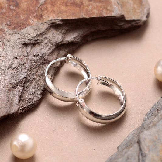 Fusionari 925 Sterling Silver Bali Earrings for Women | Handcrafted Silver Jewelry Gift | Luxury Earrings