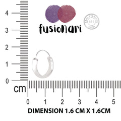 Fusionari 925 Sterling Silver Bali Earrings for Women | Handcrafted Silver Jewelry Gift | Luxury Earrings