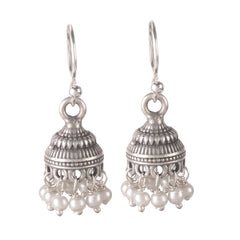 925 Sterling Silver Pearl Earrings for Women | Handcrafted Cream Gemstone Jewelry | Elegant Gift Idea