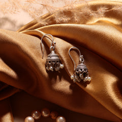 925 Sterling Silver Pearl Earrings for Women | Handcrafted Cream Gemstone Jewelry | Elegant Gift Idea