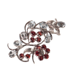 Fusionari 925 Sterling Silver Garnet Brooch for Women | Handcrafted Purple Gemstone Jewelry | Elegant Designer Accessory (Copy)