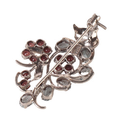 Fusionari 925 Sterling Silver Garnet Brooch for Women | Handcrafted Purple Gemstone Jewelry | Elegant Designer Accessory (Copy)