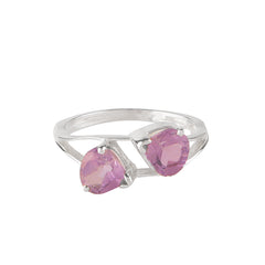 925 Silver Amethyst Ring for Women | Purple Healing Crystal Jewelry | Meditation & Party Wear