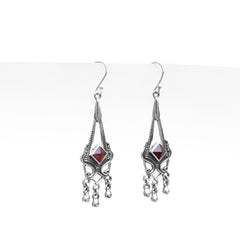 925 Sterling Silver Garnet Earrings for Women | Classic Handcrafted Jewelry | Elegant Everyday Wear