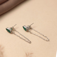 925 Sterling Silver Emerald Earrings for Women | Luxurious Green Gemstone Jewelry | Festive & Bridal Wear