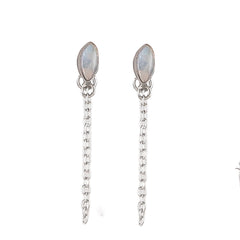 925 Sterling Silver Moonstone Earrings for Women | Rainbow White Gemstone Jewelry | Wedding & Gift Jewelry