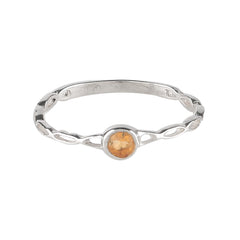 925 Sterling Silver Citrine Ring for Women | Yellow Crystal Jewelry | Abundance & Positivity Stone