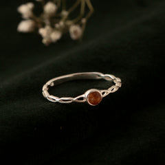 925 Sterling Silver Citrine Ring for Women | Yellow Crystal Jewelry | Abundance & Positivity Stone