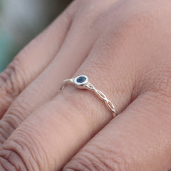 925 Silver Blue Sapphire Ring for Women | Royal Blue Gemstone Jewelry | Luxury Wedding & Party Wear