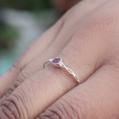 925 Silver Garnet Ring for Women | Classic Designer Red Gemstone Jewelry | Stylish Party Wear