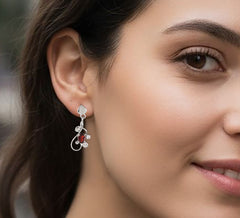 925 Sterling Silver Garnet Earrings for Women | Natural Healing Red Stone Jewelry | Elegant Party Wear