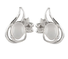 925 Sterling Silver Moonstone Earrings for Women | Elegant Bridal Jewelry | Shine & Glow Crystal