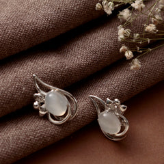 925 Sterling Silver Moonstone Earrings for Women | Elegant Bridal Jewelry | Shine & Glow Crystal