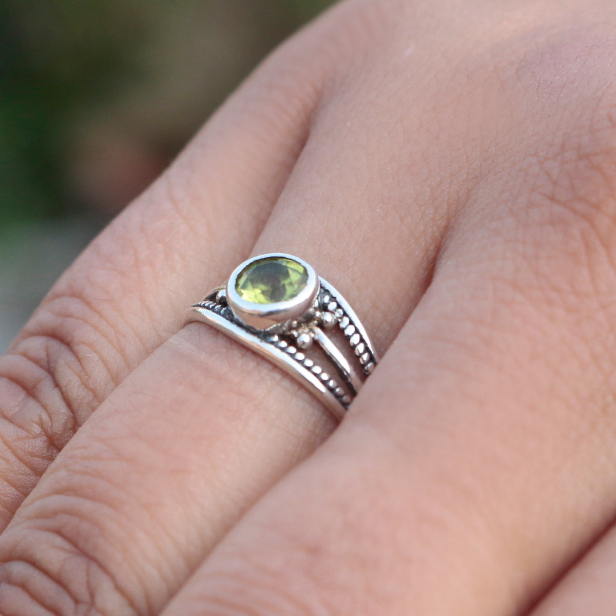 925 Silver Peridot Ring for Women | Natural Healing Gemstone | Elegant Party & Daily Wear