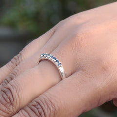 925 Sterling Silver Blue Sapphire Ring for Women | Luxury Royal Blue Stone Jewelry | Wedding & Formal Wear