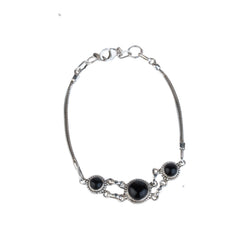 925 Sterling Silver Black Onyx Bracelet for Women |  Gemstone Bracelet | Handmade Silver Jewelry | Elegant Daily Wear Gift