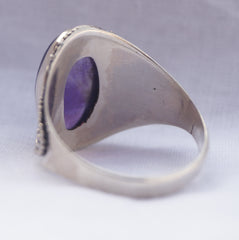 925 Silver Amethyst Ring Beautiful Purple Gemstone Sterling Silver Jewelry, Handcrafted Women’s Ring for Elegant Occasions