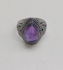 925 Silver Amethyst Ring Stunning Purple Crystal Sterling Silver Ring, Handmade Luxury Jewelry for Women & Gift Purpose