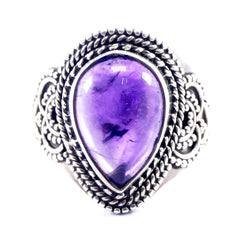 925 Silver Amethyst Ring Stunning Purple Crystal Sterling Silver Ring, Handmade Luxury Jewelry for Women & Gift Purpose