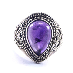 925 Silver Amethyst Ring Stunning Purple Crystal Sterling Silver Ring, Handmade Luxury Jewelry for Women & Gift Purpose