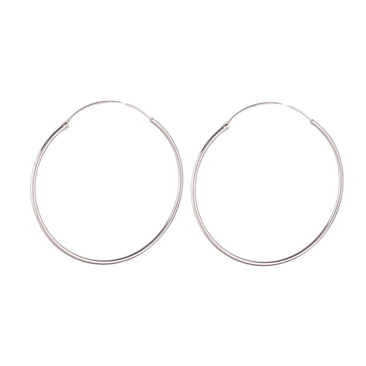 Fusionari 925 Sterling Silver Hoop Earrings for Women | Elegant Silver Jewelry | Handcrafted Luxury Gift